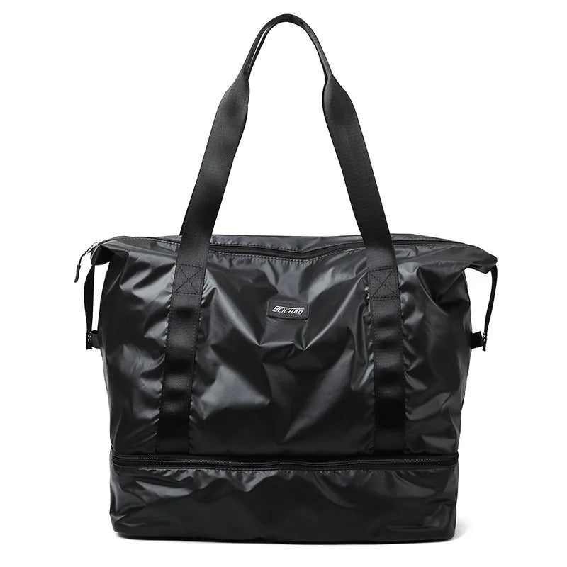 Black fitness and travel sports bag